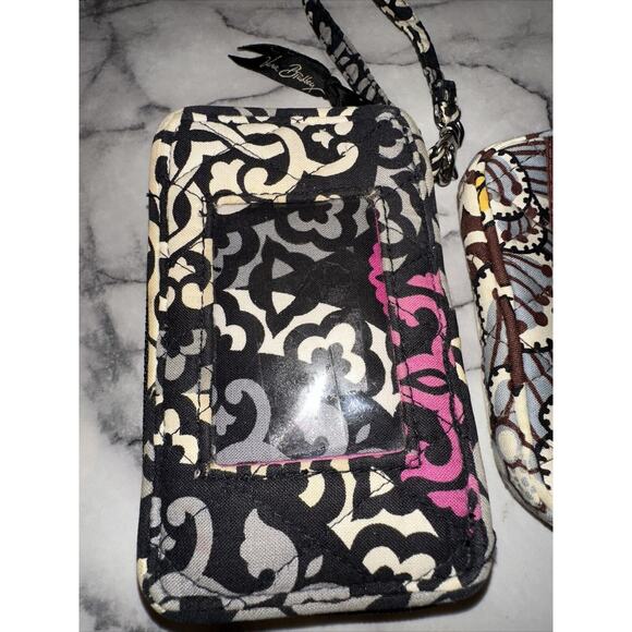 2 Retired Vera Bradley Wristlets Wallet Tech Case Card Canterbury Slate Blooms - Picture 2 of 11
